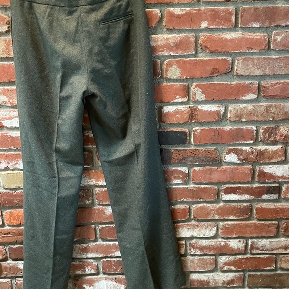VINTAGE BCBG Y2K LOW RISE GREEN WOOL STRAIGHT LEG WORK TROUSERS SIZE 8 - Picture 5 of 5